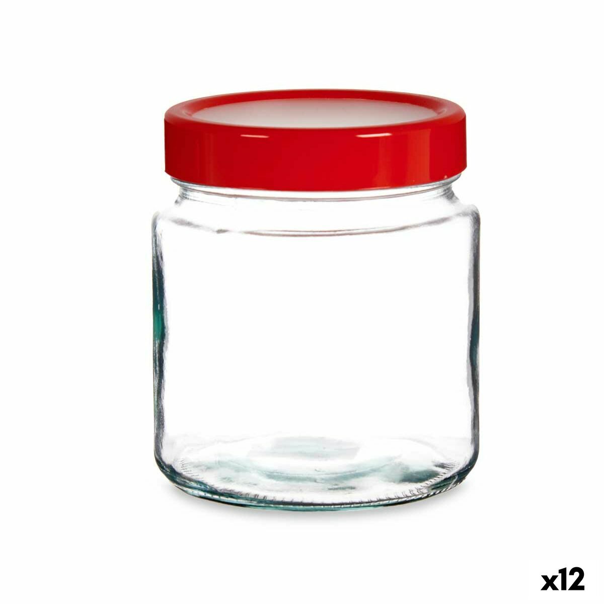 Vivalto - Bote Vermelho Transparente Vidro Polipropileno (1 L) (12 Unidades)