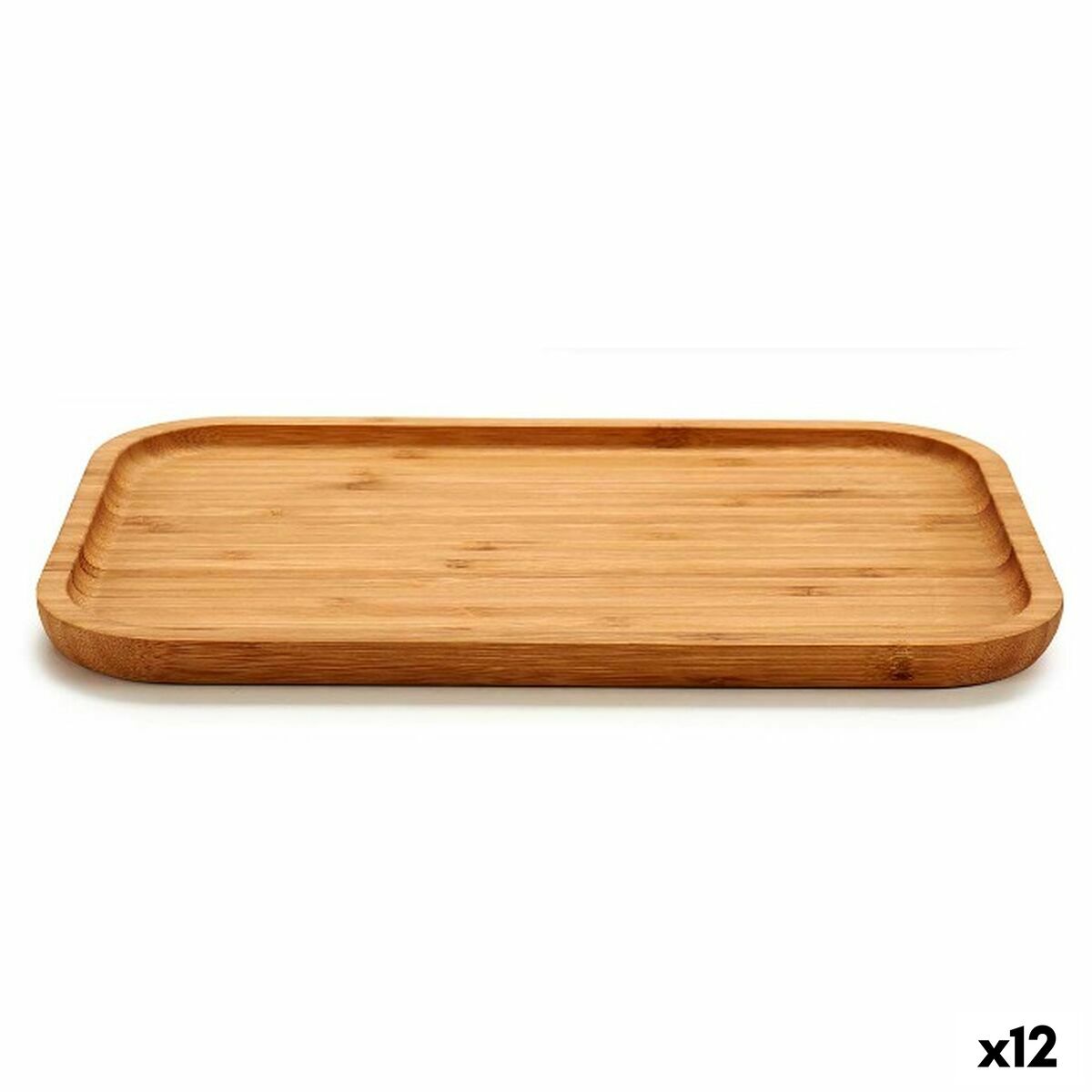 imagem de bandeja de aperitivos Castanho Bambu 30 x 1,5 x 20 cm (12 Unidades)1