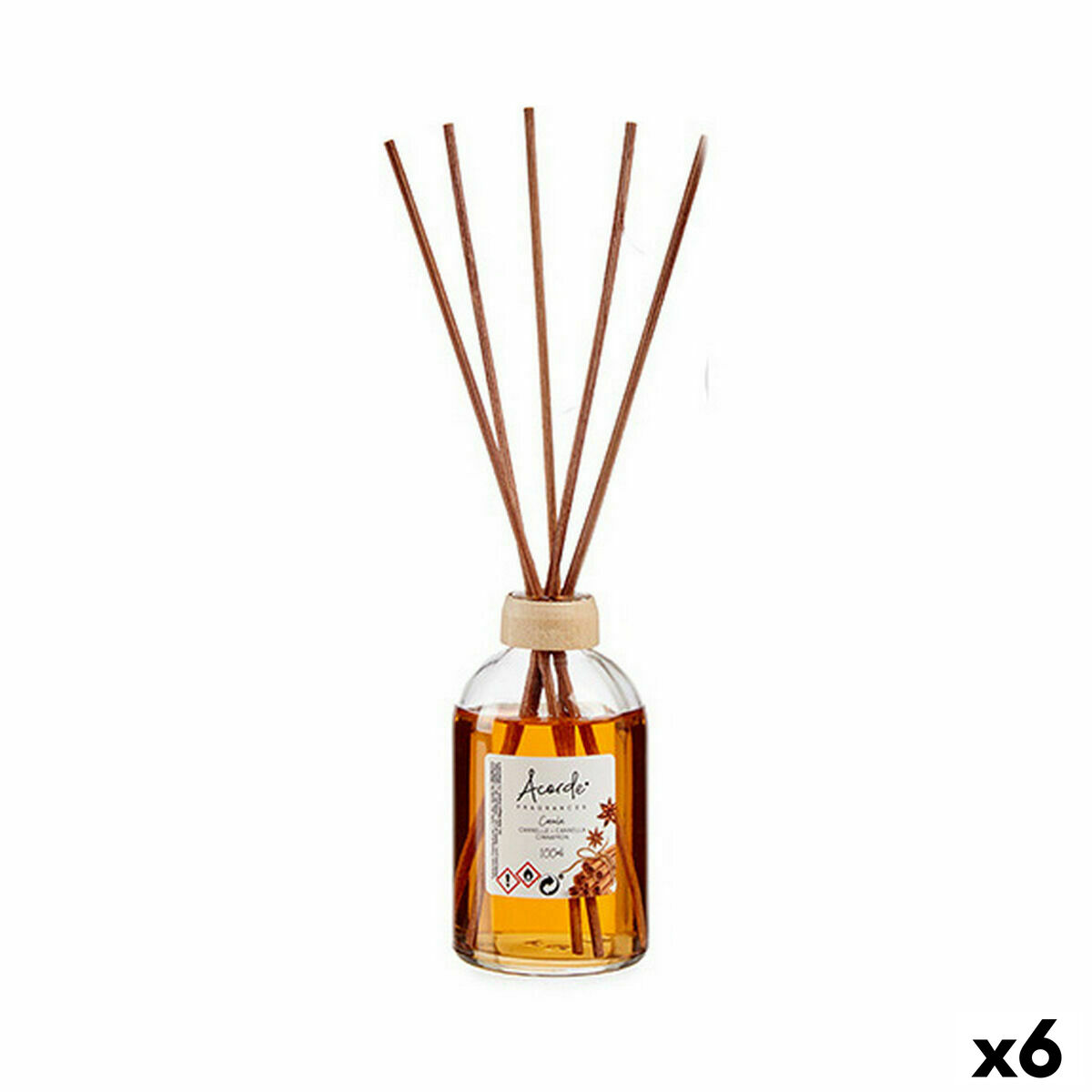 Acorde - Varetas Perfumadas Canela 100 ml (6 Unidades)