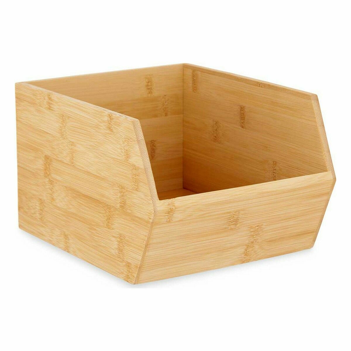 imagem de Caixa de Organização Empilhável Castanho Bambu 20,1 x 15,1 x 25 cm (12 Unidades)2