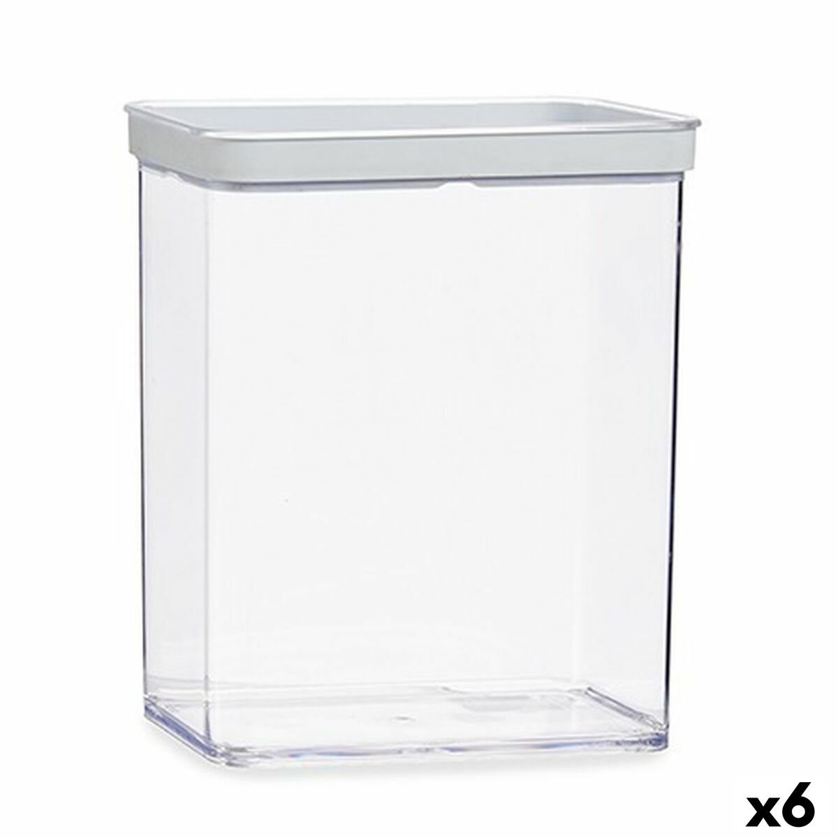 Gondol - Frasco Transparente Silicone poliestireno ABS 3,3 L 10,5 x 23,7 x 21 cm (6 Unidades)