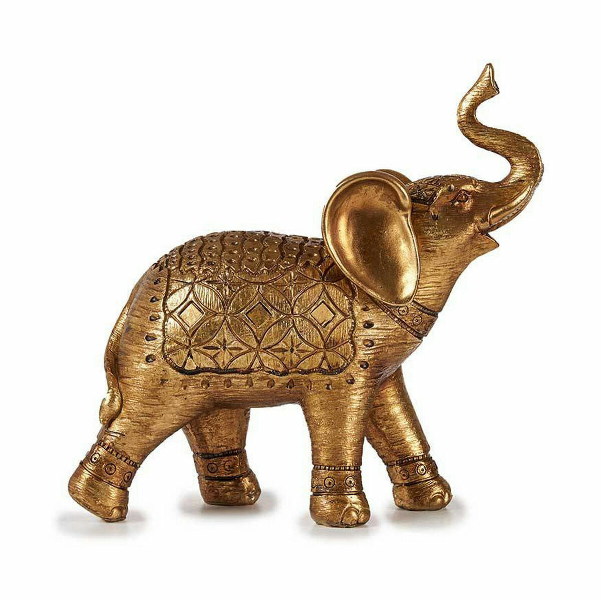 imagem de Figura Decorativa Elefante Dourado 27,5 x 27 x 11 cm (4 Unidades)2