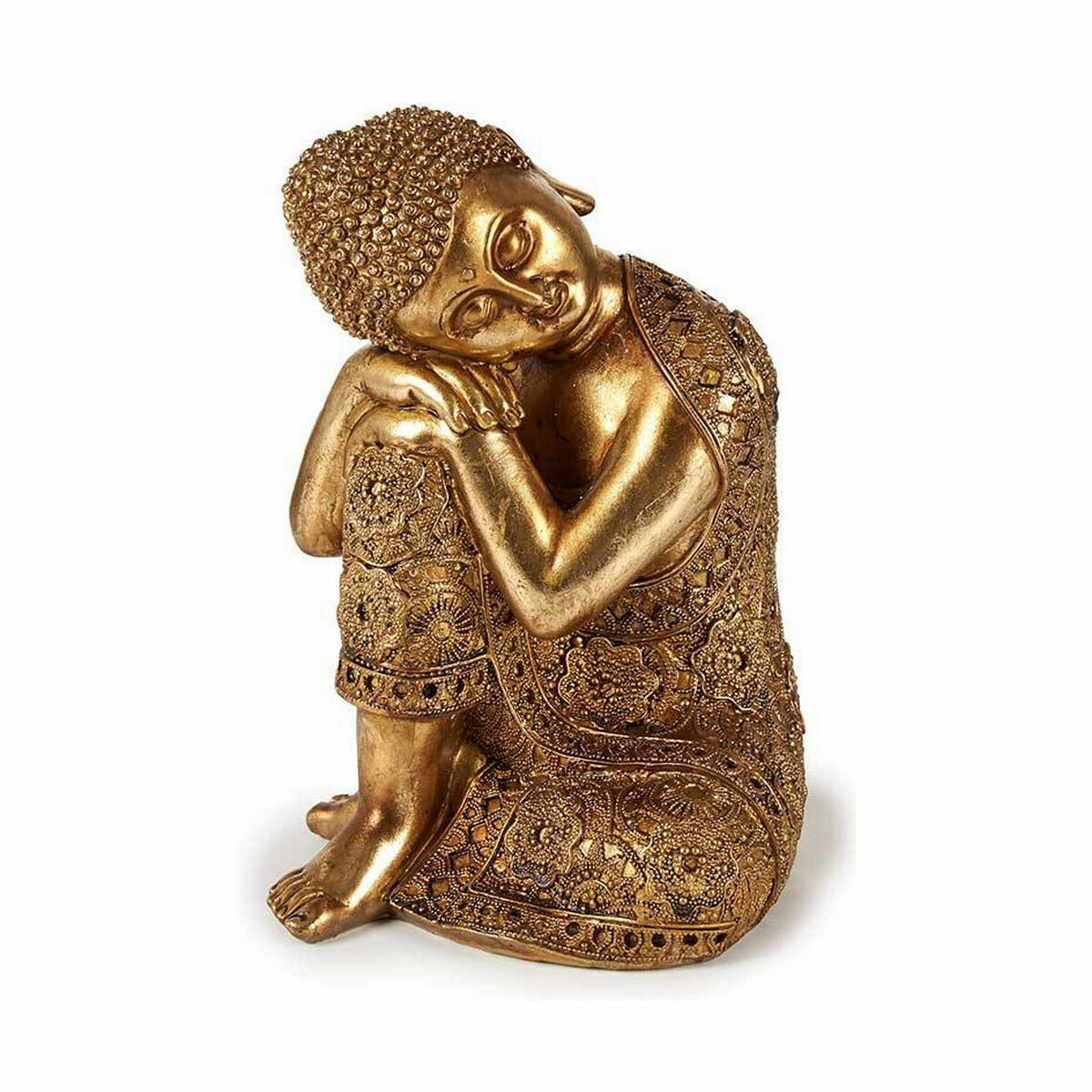 imagem de Figura Decorativa Buda Sentado Dourado 20 x 30 x 20 cm (4 Unidades)2