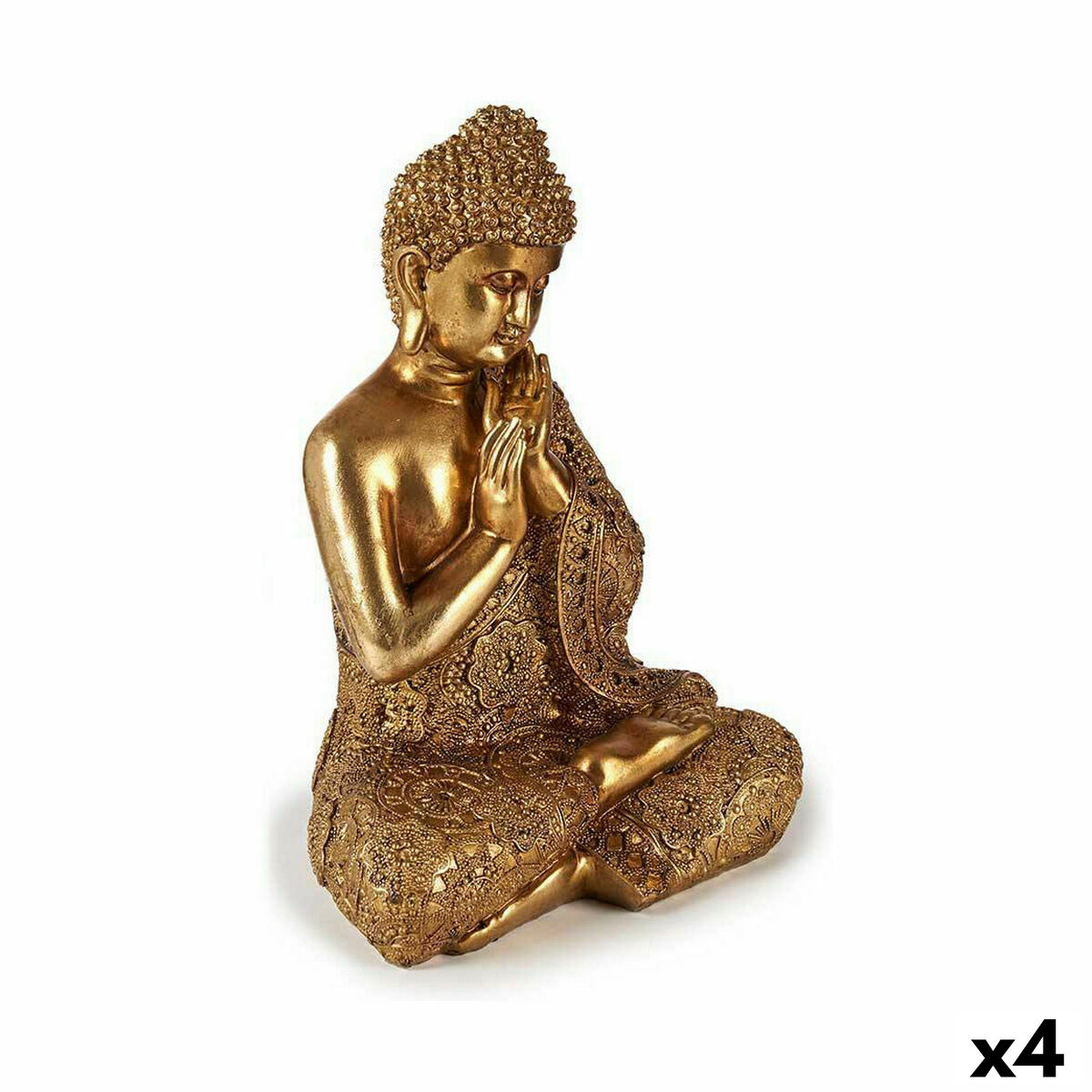 imagem de Figura Decorativa Buda Sentado Dourado 17 x 33 x 23 cm (4 Unidades)1