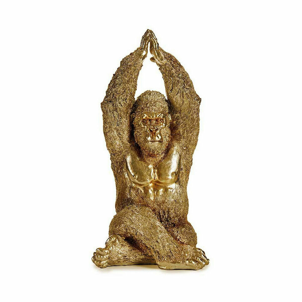 imagem de Figura Decorativa Yoga Gorila Dourado 17 x 36 x 19,5 cm (4 Unidades)2