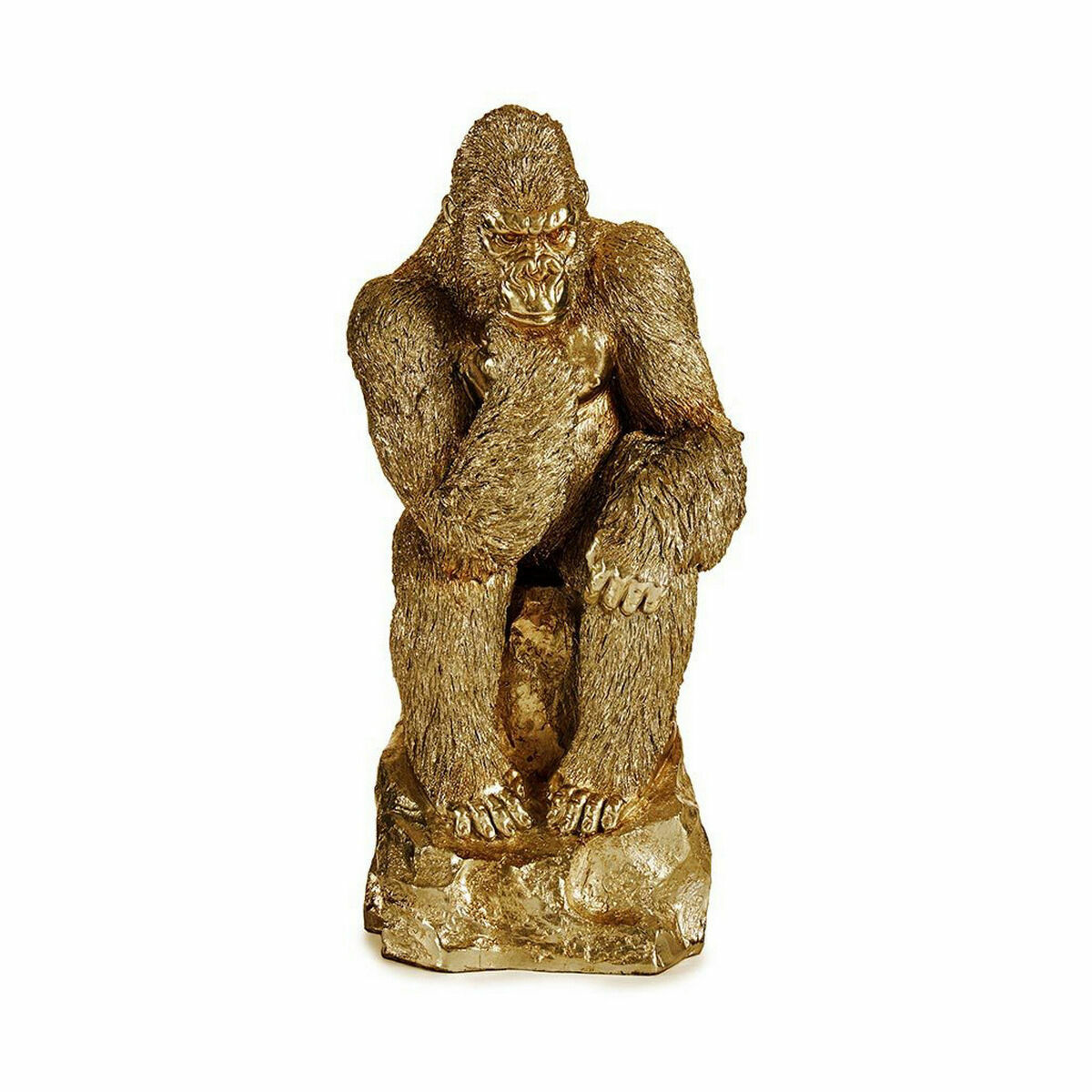 imagem de Figura Decorativa Gorila Dourado 20,5 x 47 x 23,5 cm (2 Unidades)2