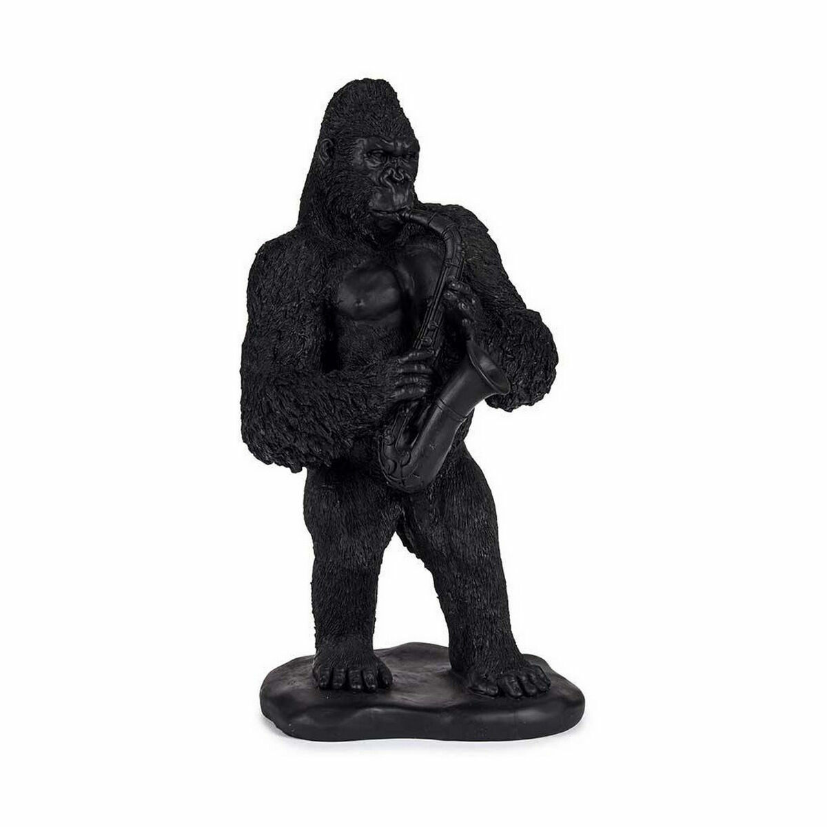 imagem de Figura Decorativa Gorila Saxofone Preto 15 x 38,8 x 22 cm (3 Unidades)2