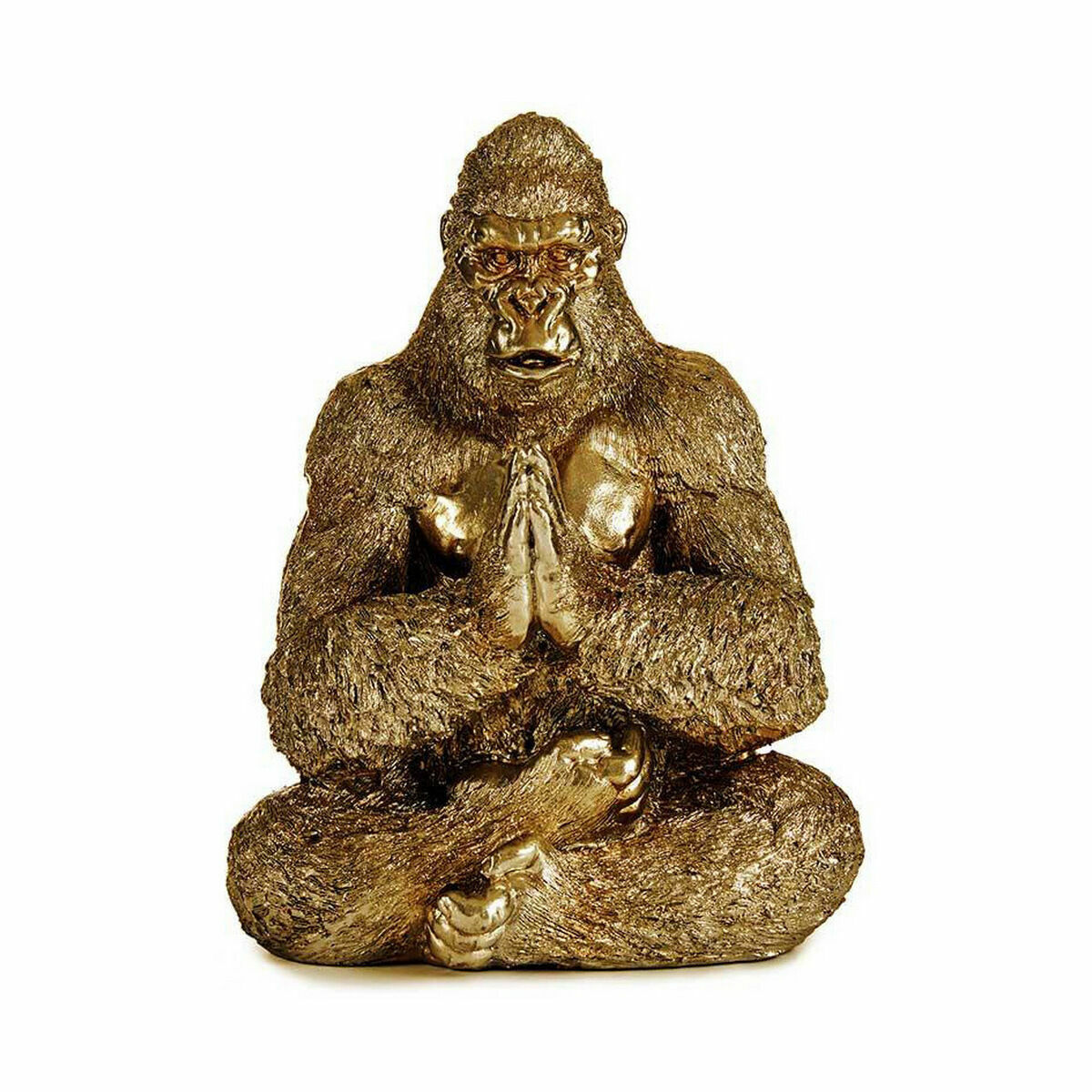 imagem de Figura Decorativa Yoga Gorila Dourado 16 x 27,5 x 22 cm (4 Unidades)2