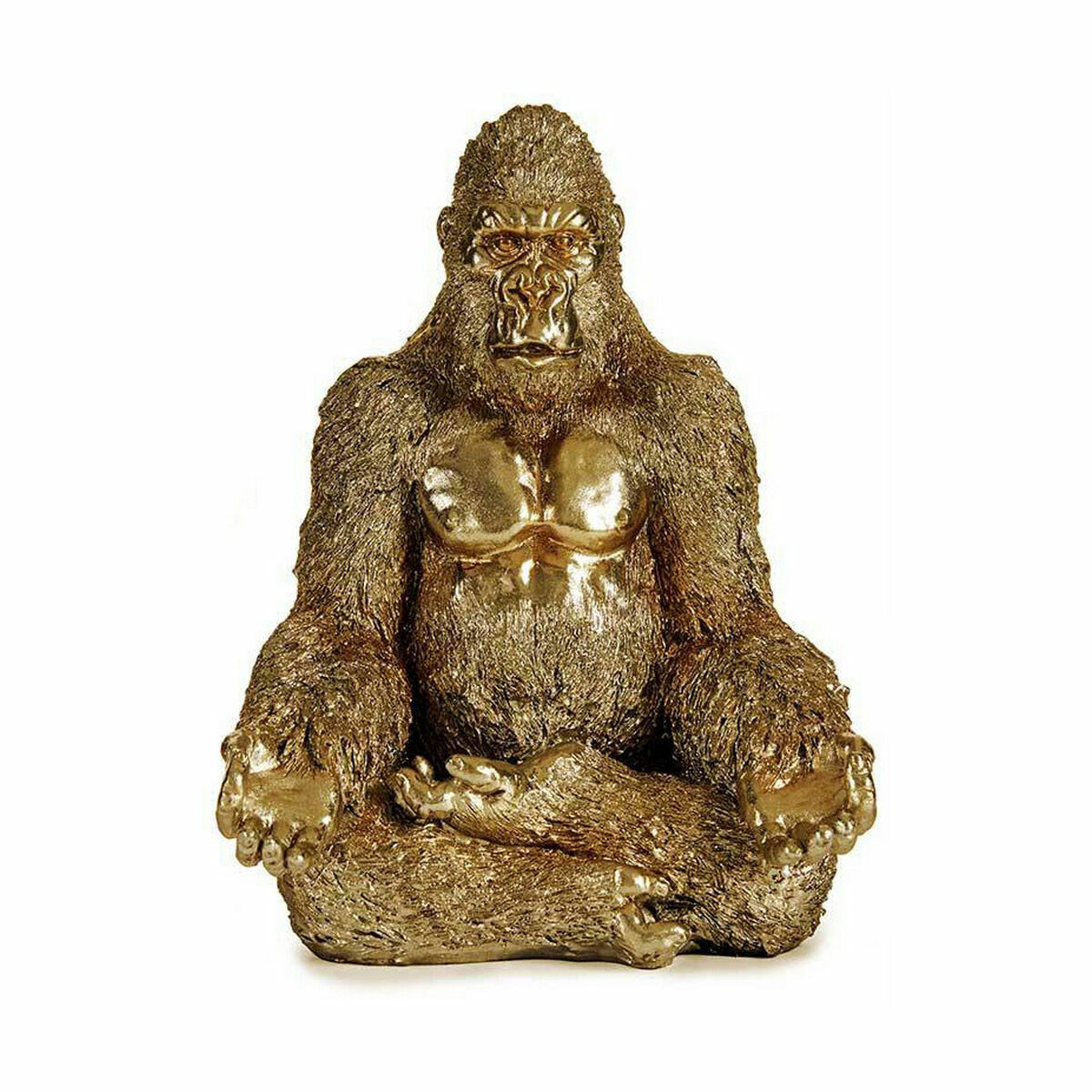 imagem de Figura Decorativa Gorila Yoga Dourado 19 x 26,5 x 22 cm (4 Unidades)2