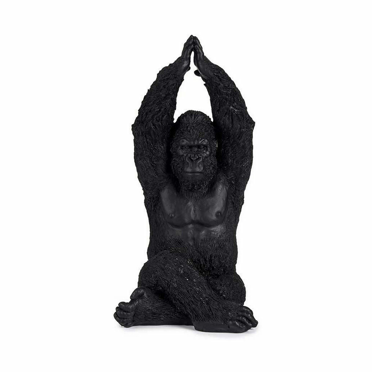 imagem de Figura Decorativa Gorila Yoga Preto 18 x 36,5 x 19,5 cm (4 Unidades)2