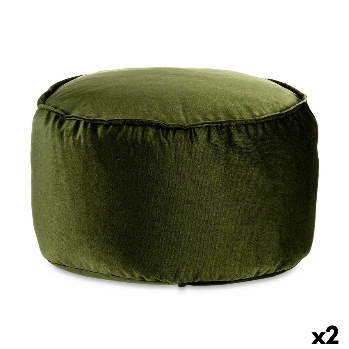 Gift Decor - Puff Veludo Verde 60 x 39 x 60 cm (2 Unidades)