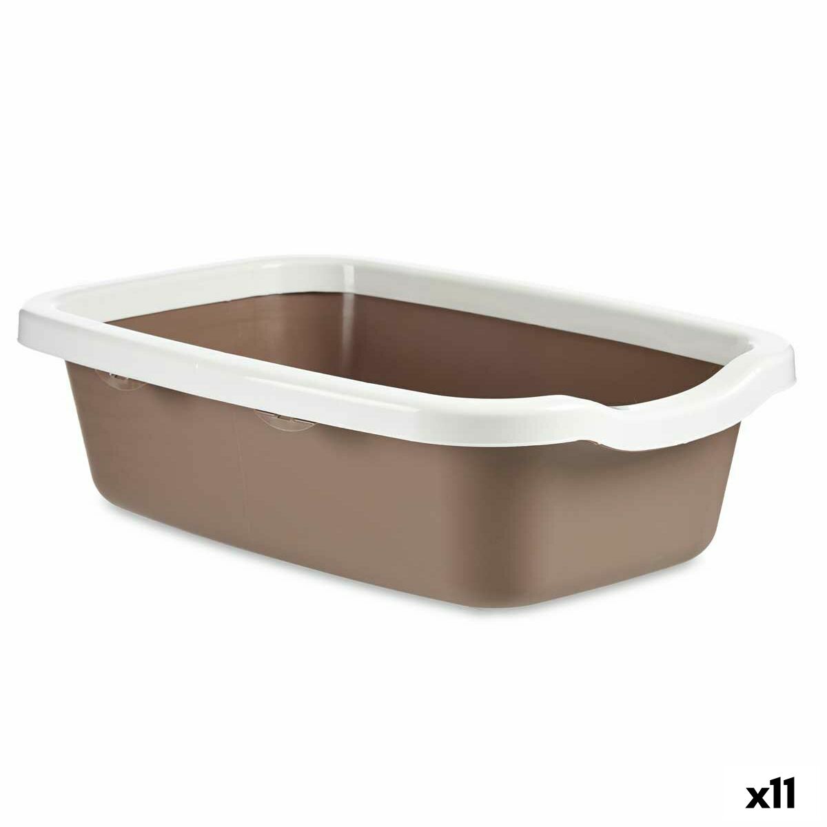 Mascow - Caixa de Areia para Gatos Branco Bege Plástico 38 x 16 x 58,5 cm (11 Unidades)