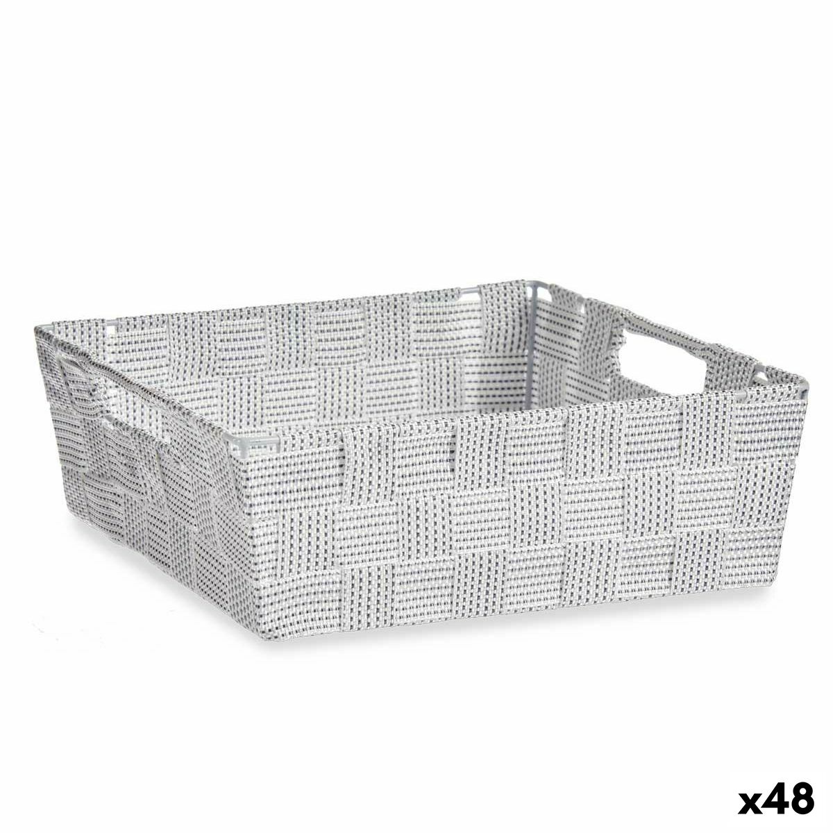 imagem de Cesta Multiusos Branco Tecido 3 L 23 x 8 x 27 cm (48 Unidades)1