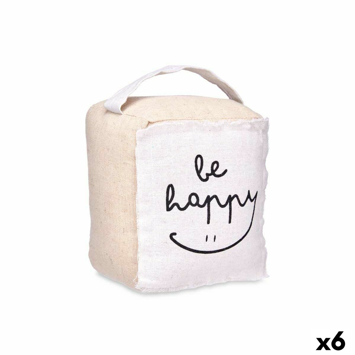 Gift Decor - Fixador de portas Be Happy Cubo 16 x 19 x 14,5 cm (6 Unidades)