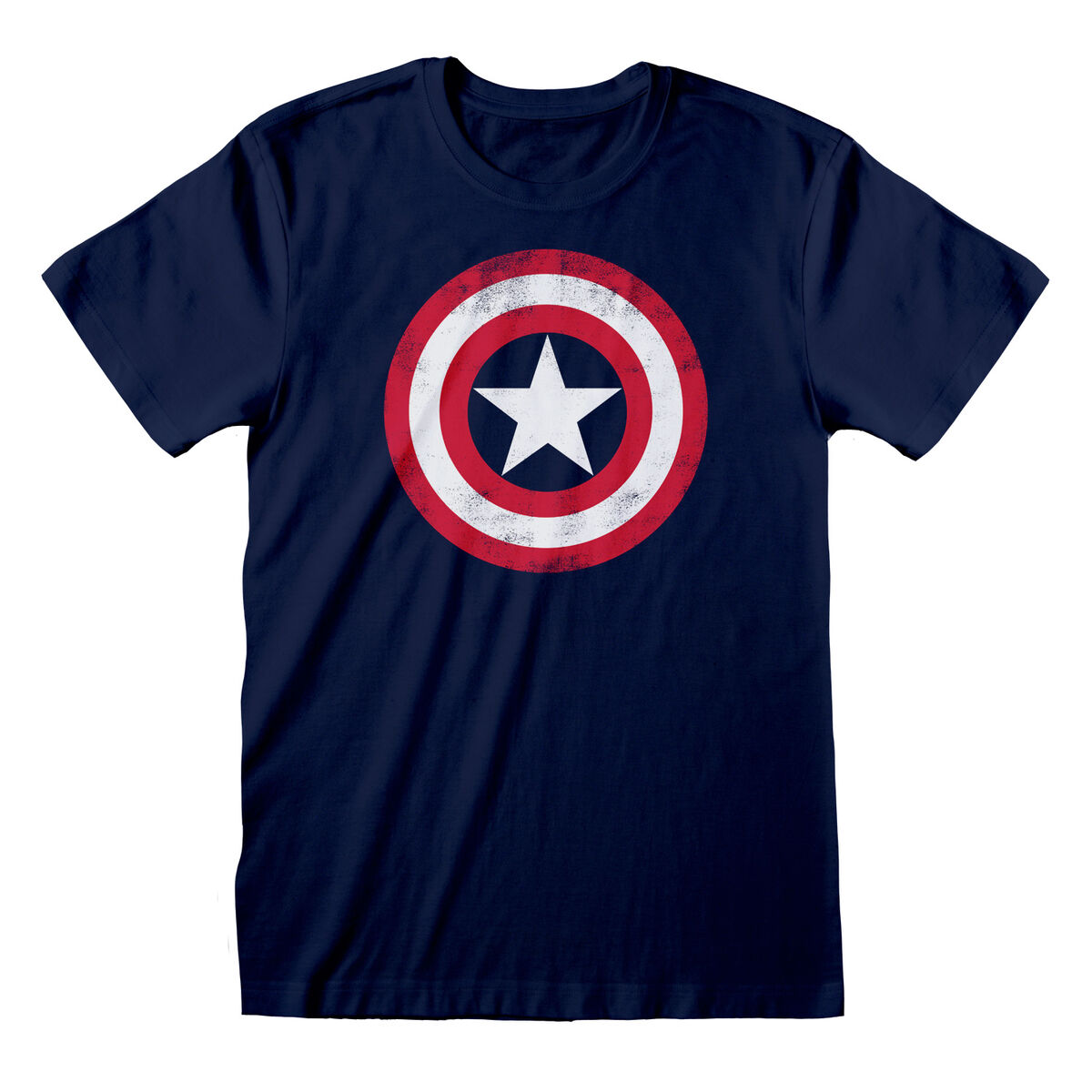 Capitán América - Camisola de Manga Curta Capitán América Captain America Shield Azul Unissexo