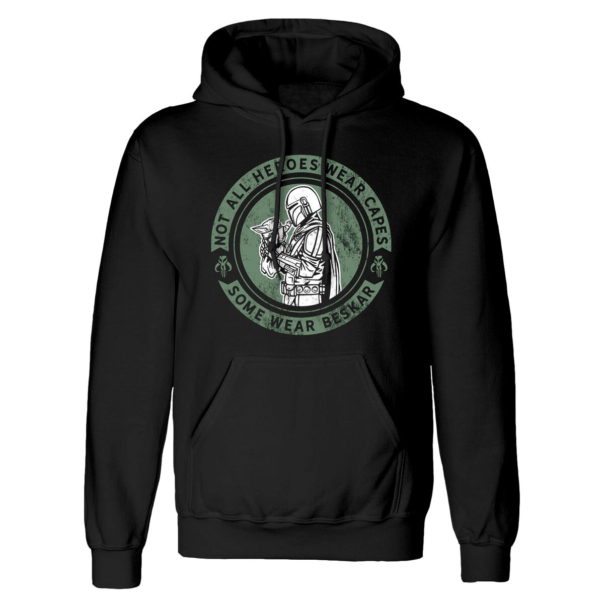 imagem de Polar com Capuz Homem The Mandalorian Wear Beskar Preto1