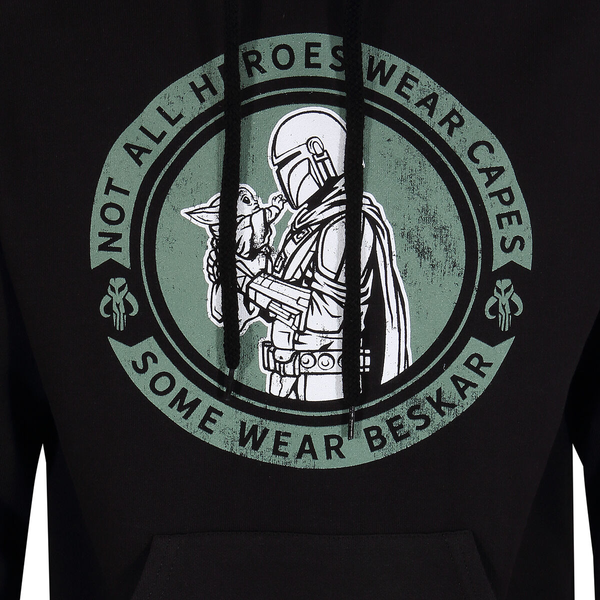imagem de Polar com Capuz Homem The Mandalorian Wear Beskar Preto3