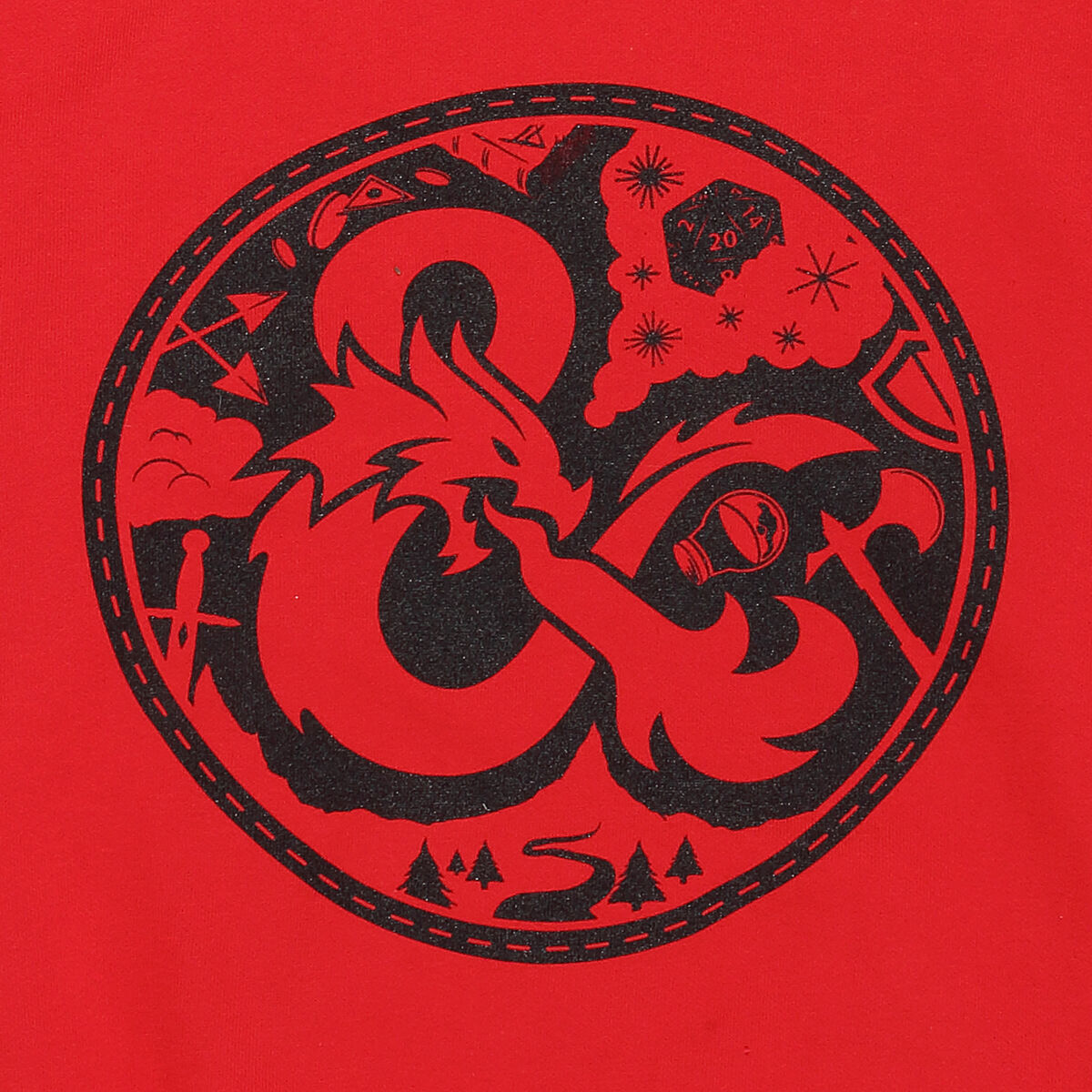 imagem de Polar com Capuz Unissexo Dungeons & Dragons Logo Vermelho5