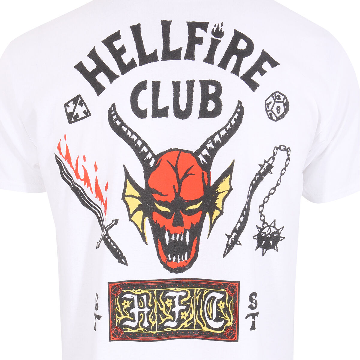 imagem de Camisola de Manga Curta Stranger Things Helfire Club Branco Unissexo4