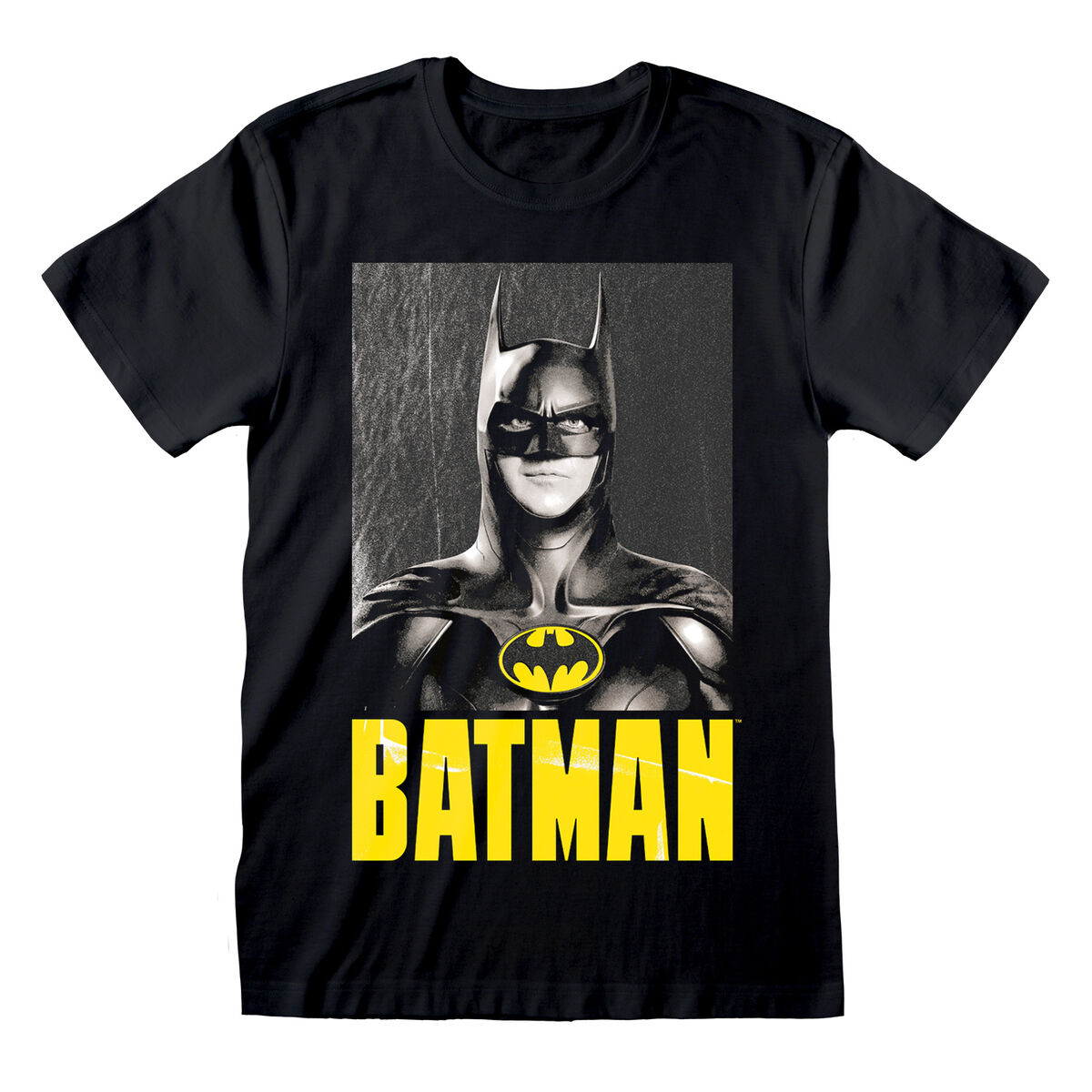 Batman - Camisola de Manga Curta Batman Keaton Batman Preto Unissexo