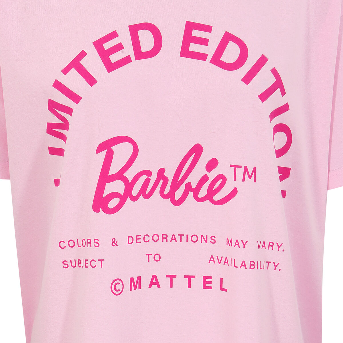 imagem de Camisola de Manga Curta Barbie Limited Edition Rosa Claro Unissexo2