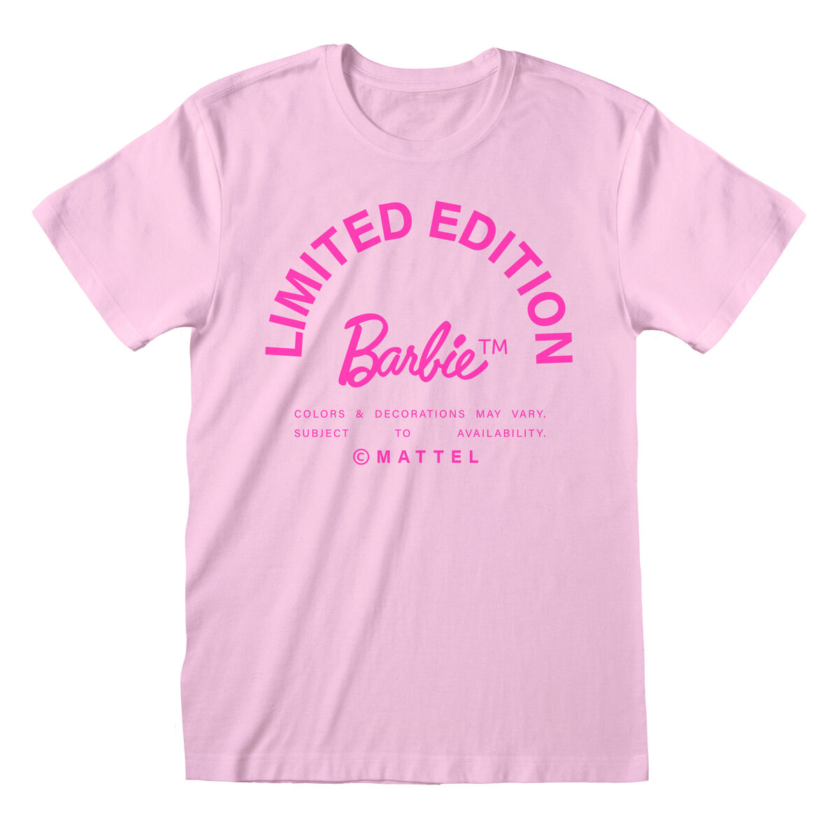 imagem de Camisola de Manga Curta Barbie Limited Edition Rosa Claro Unissexo1