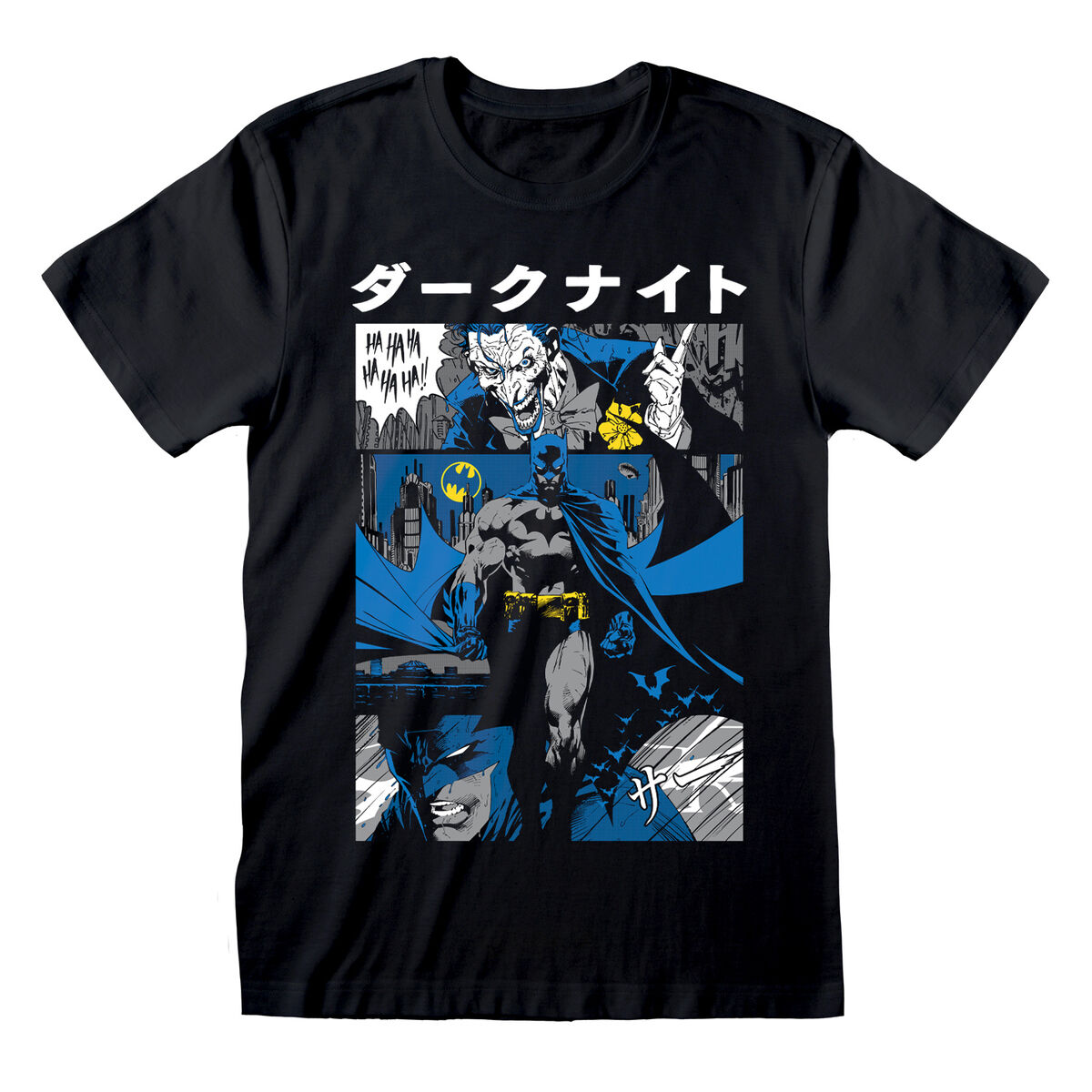 Batman - Camisola de Manga Curta Batman Manga Cover Preto Unissexo