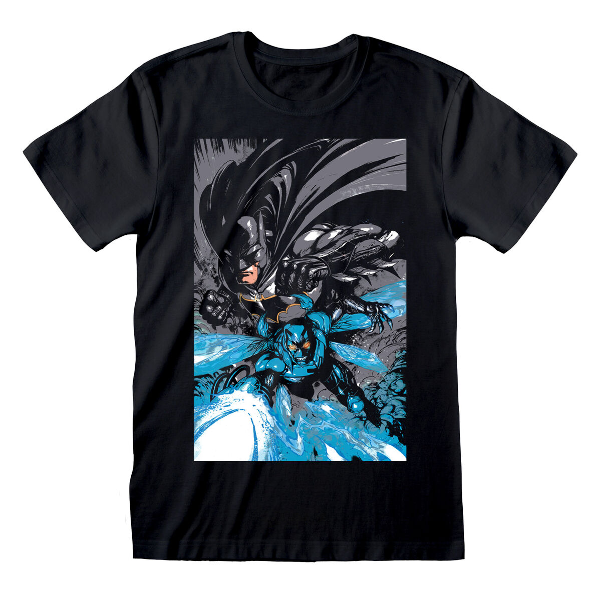 Batman - Camisola de Manga Curta Batman Team Up Preto Unissexo