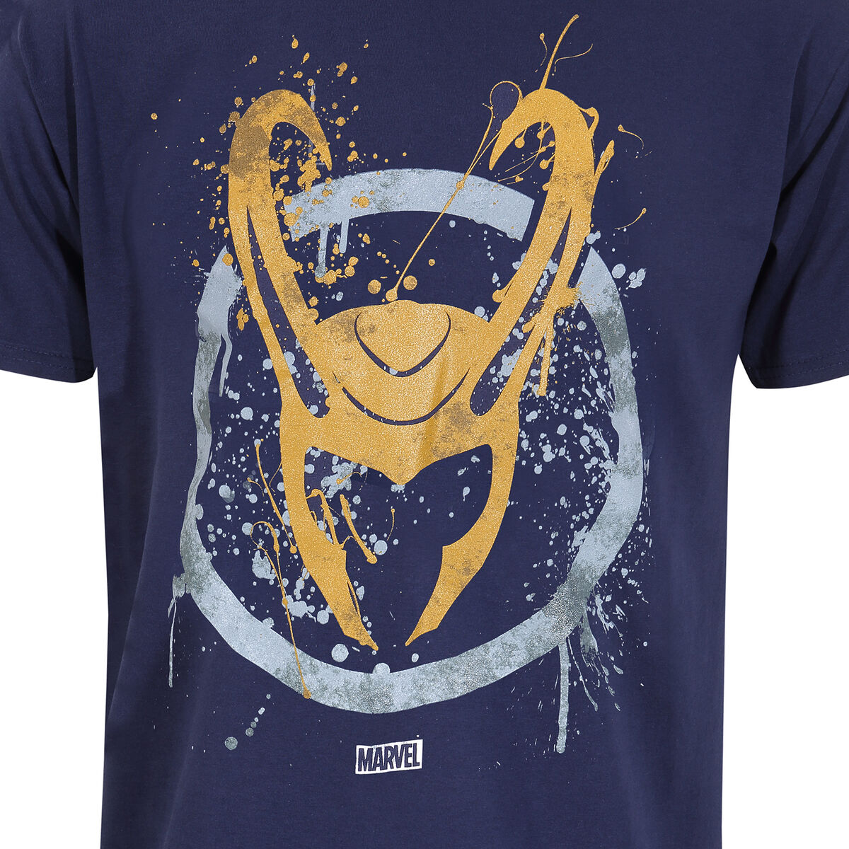 imagem de Camisola de Manga Curta Marvel Splatter Logo Azul Unissexo2