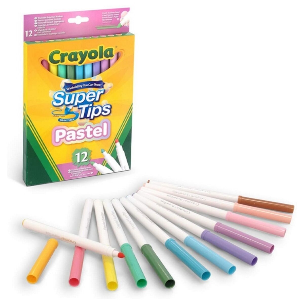 imagem de Conjunto de Canetas de Feltro Pastel Crayola Lavável (12 uds)2