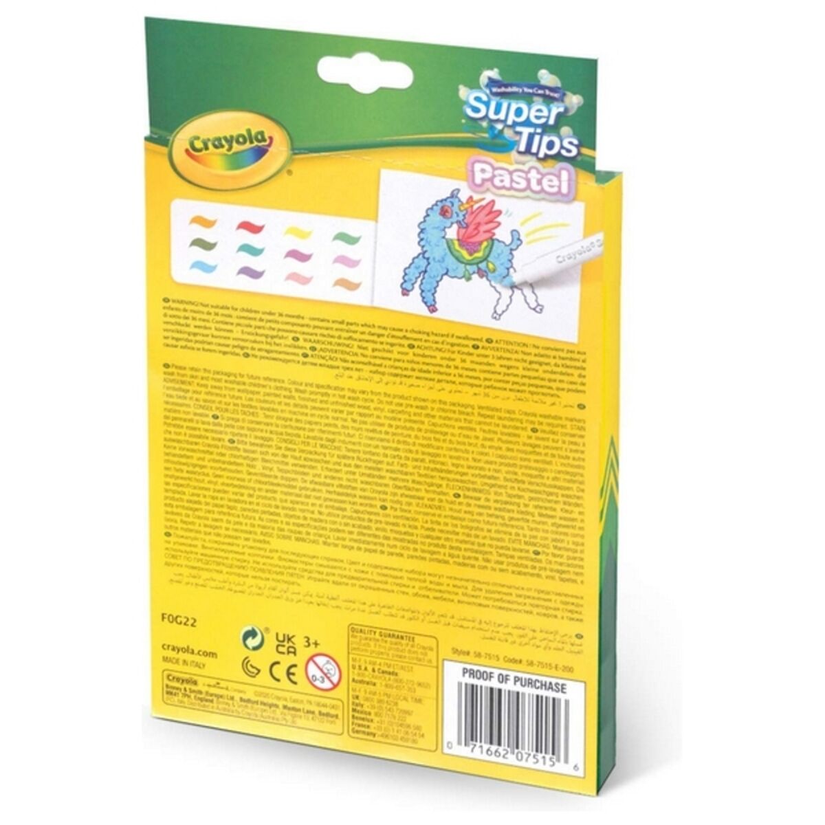 imagem de Conjunto de Canetas de Feltro Pastel Crayola Lavável (12 uds)3