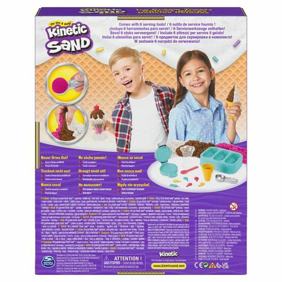 imagem de Areia Mágica Spin Master Kinetic Sand Cartão Plástico5