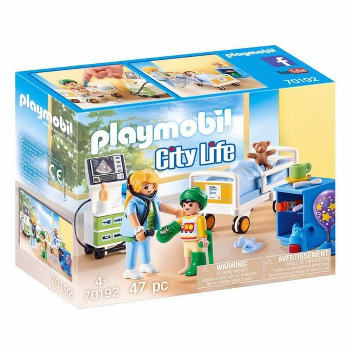 Playmobil - Playset City Life Children's Hospital Ward Playmobil 70192 (47 pcs)