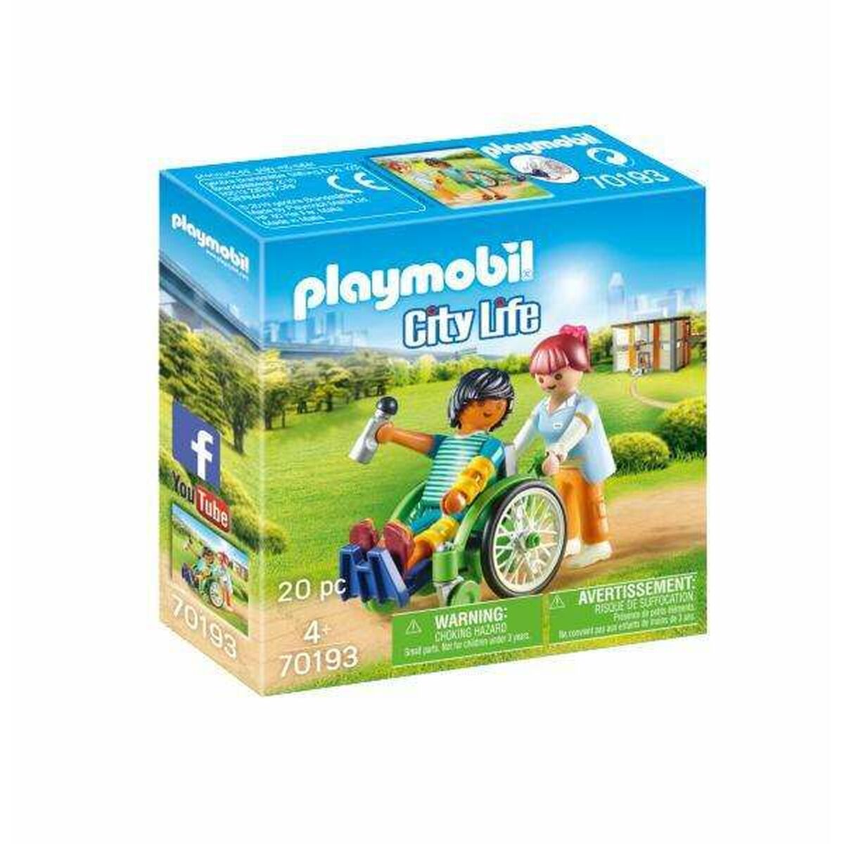 Playmobil - Playset Playmobil City Life Patient in Wheelchair 20 Peças