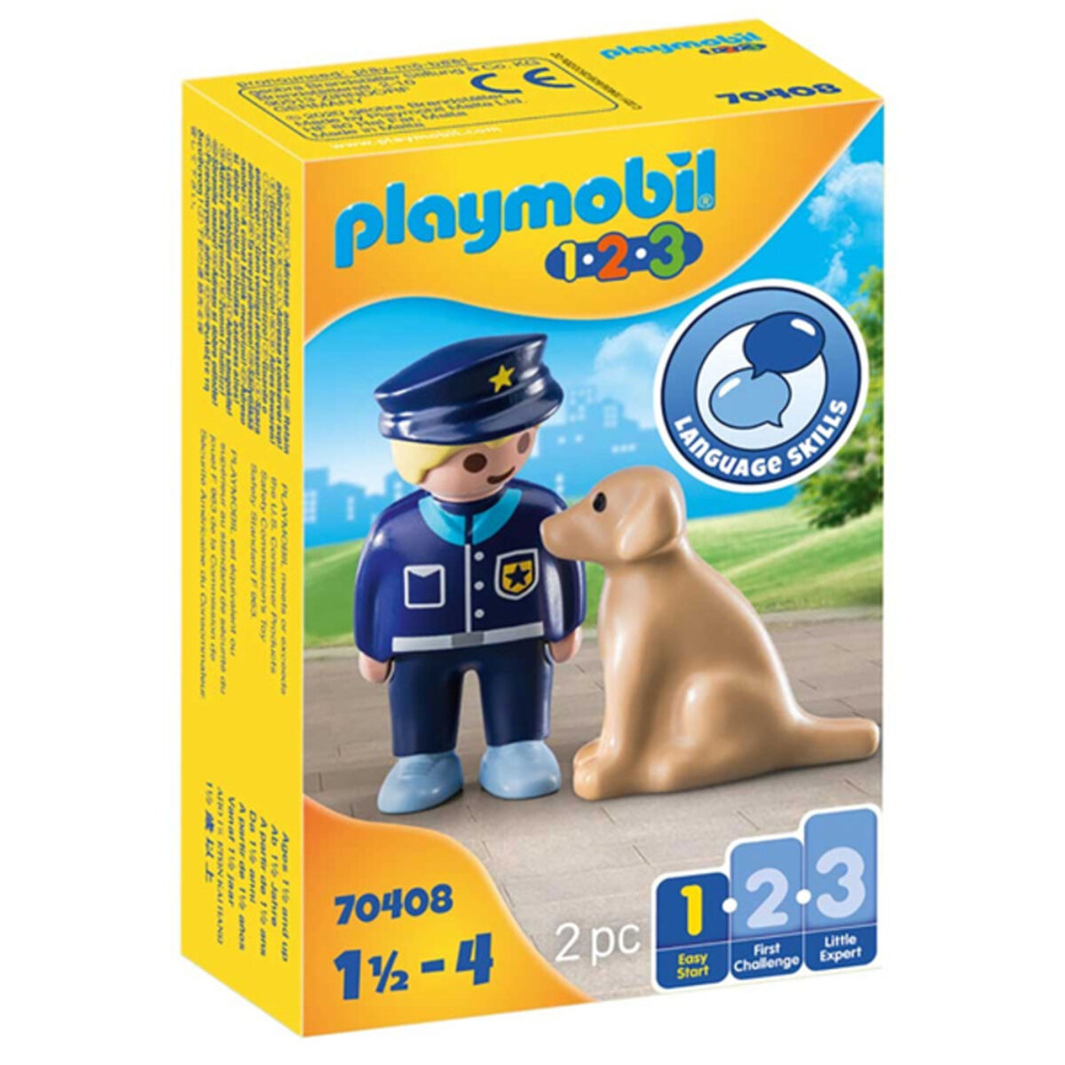 imagem de Playset Police with Dog 1 Easy Starter Playmobil 70408 (2 pcs)1