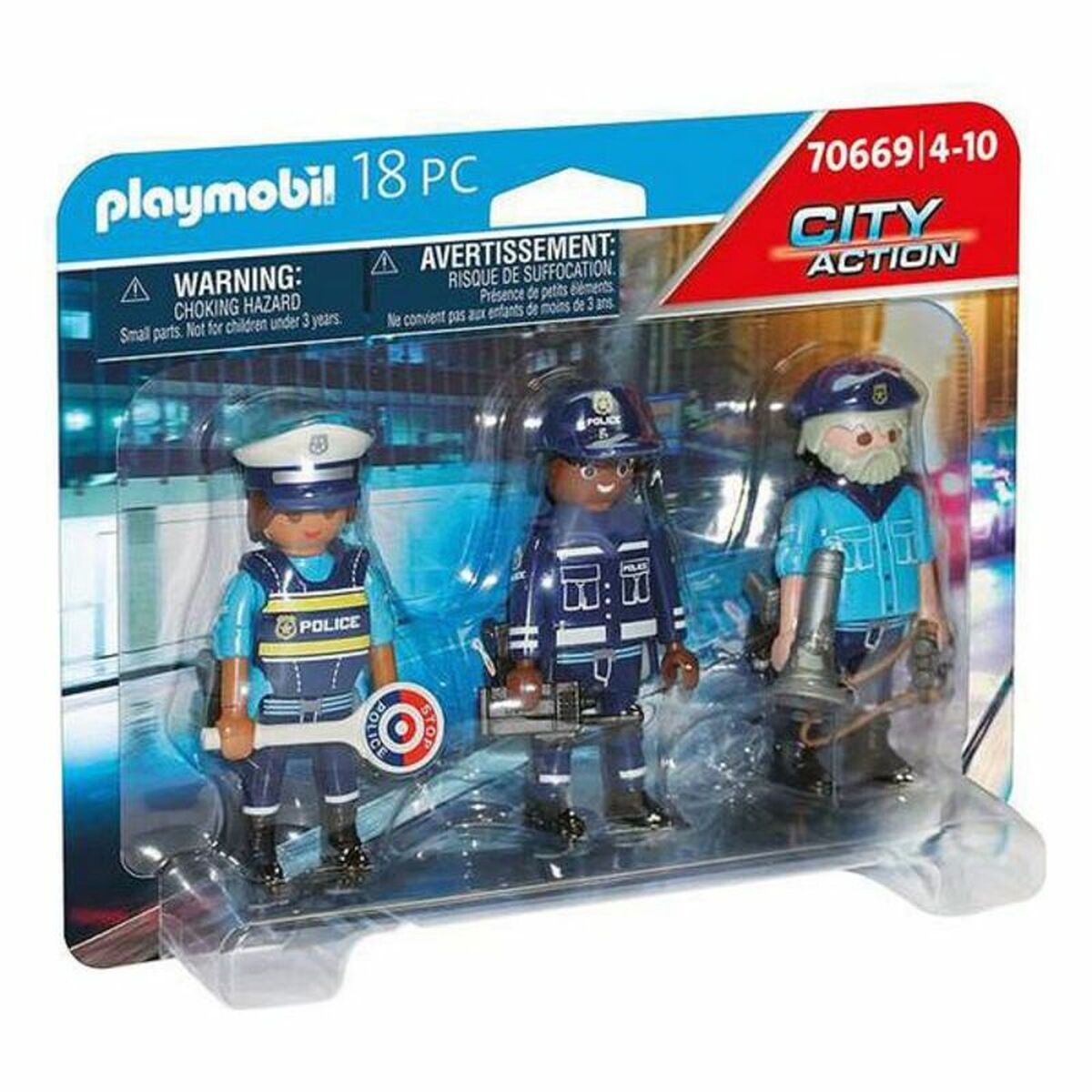 Playmobil - Playset  City Action Police Figures Set Playmobil 70669 (18 pcs)