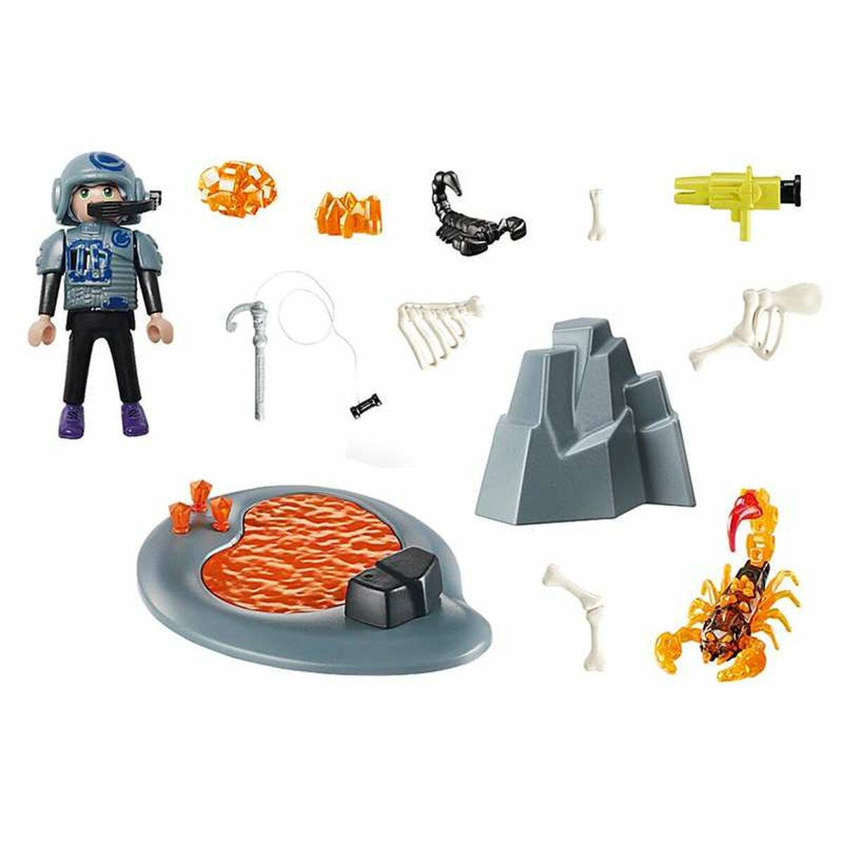 imagem de Playset Playmobil Dino Rise Starter Pack Fighting the Fire Scorpion 709092