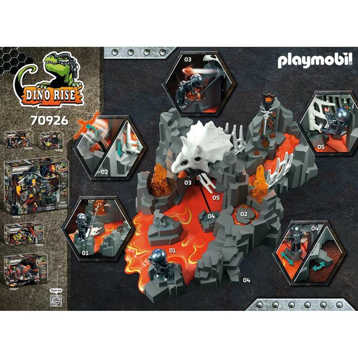 imagem de Playset Playmobil Dino Rise Lava Fountain Guardian 709262