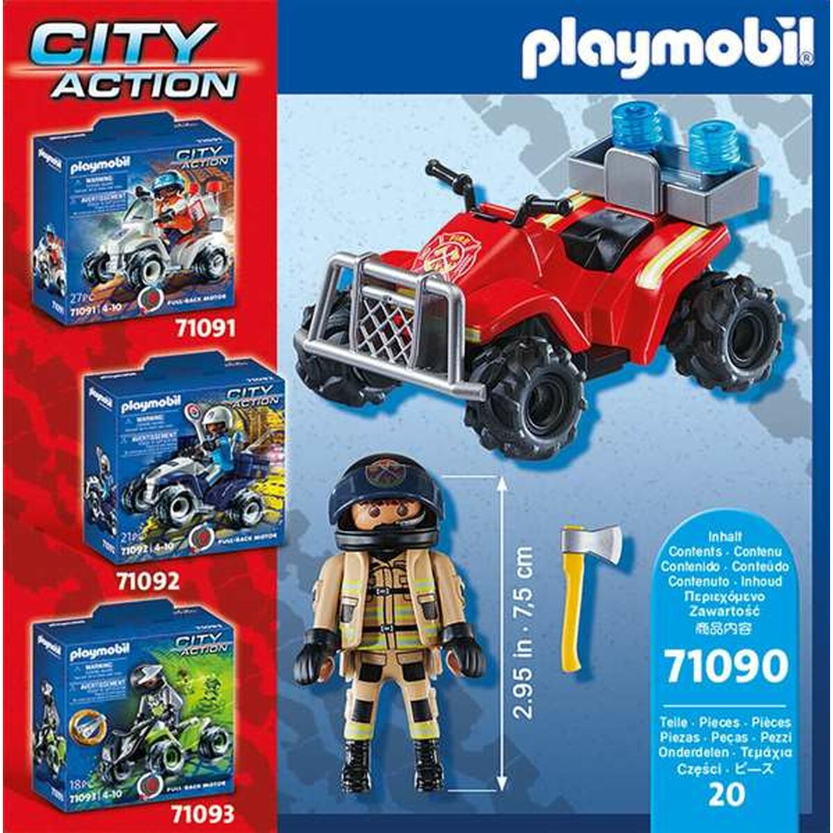 imagem de Playset Playmobil City Action Firefighters - Speed Quad 710902