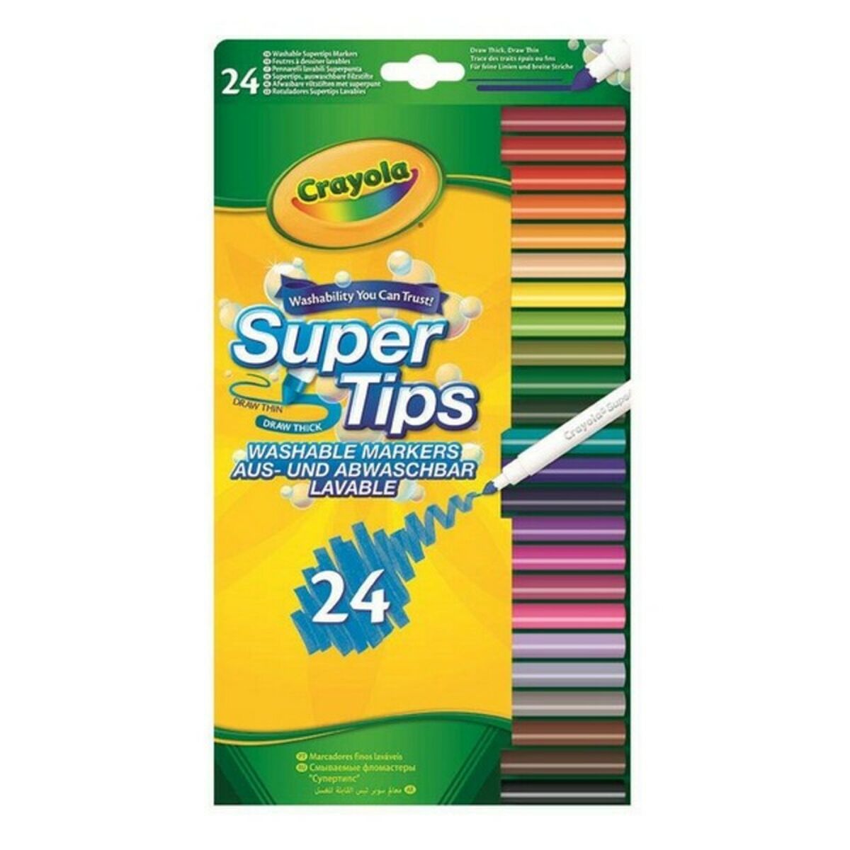 Crayola - Rotuladores Crayola B01BF6F20K Lavável (24 uds)