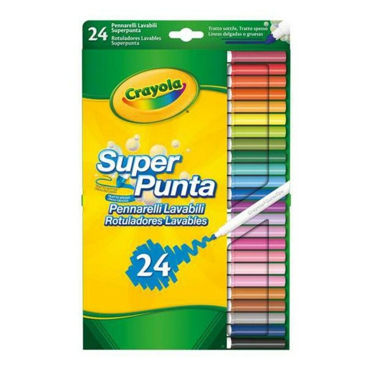 imagem de Rotuladores Crayola B01BF6F20K Lavável (24 uds)2