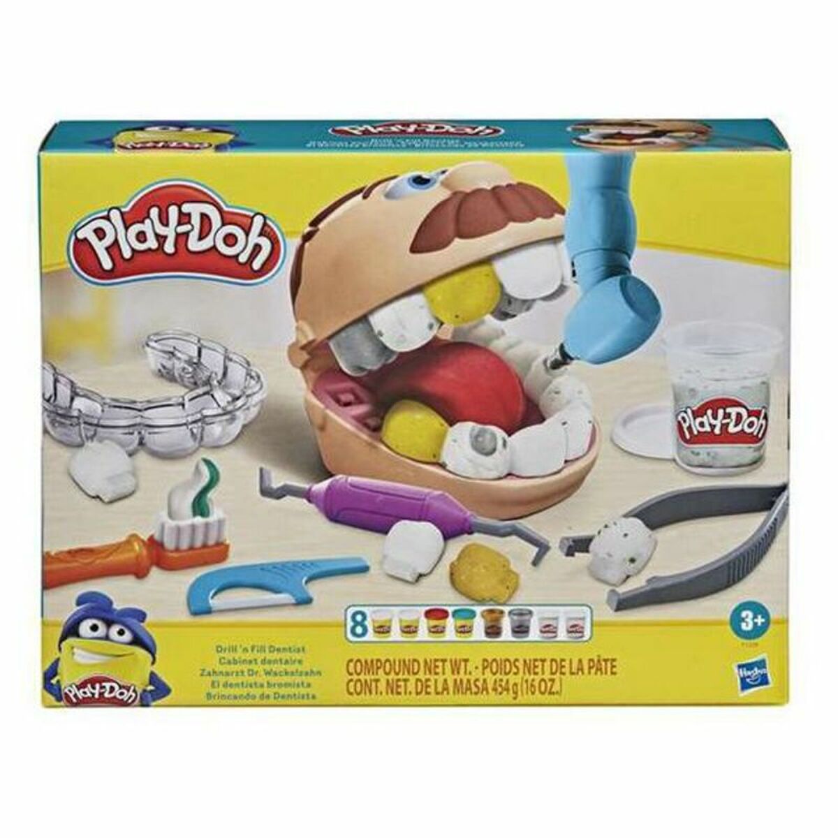 imagem de Jogo de Plasticina Play-Doh F1259 8 botes Dentista2