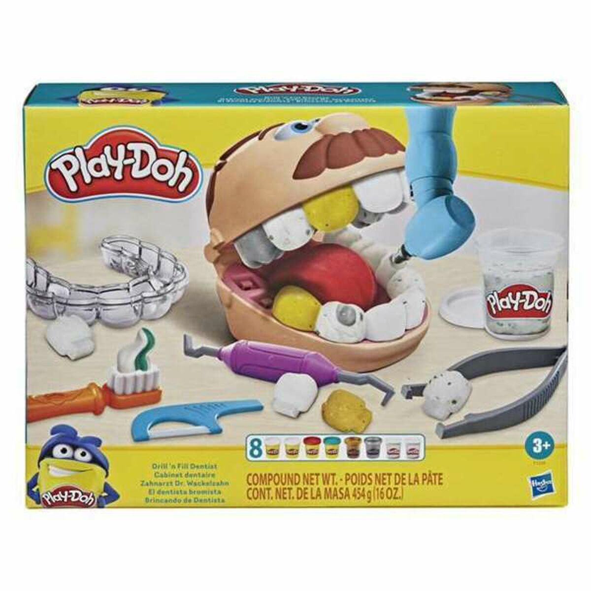 Play-Doh - Jogo de Plasticina Play-Doh F1259 8 botes Dentista