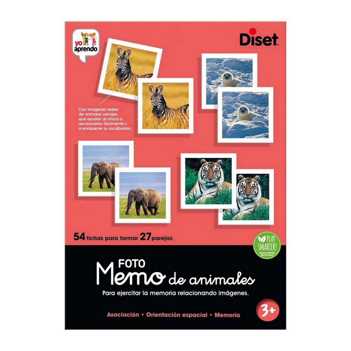 imagem de Jogo Educativo Diset Memo Photo Animales 54 Peças4