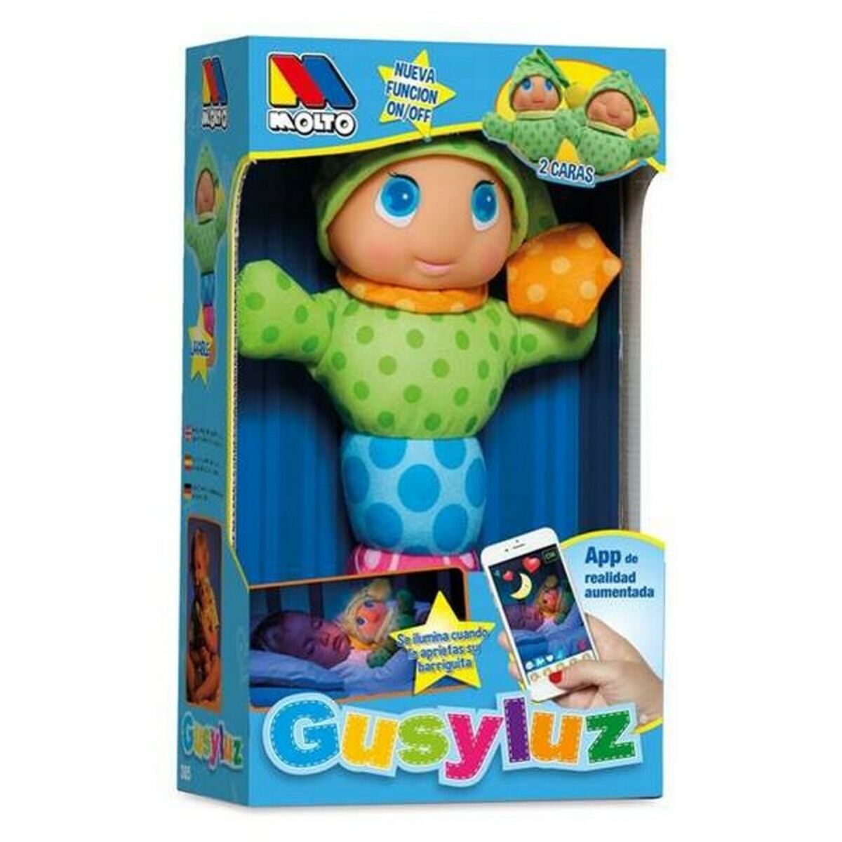 imagem de Peluche Gusy Luz Moltó 385 Azul Cor de Rosa Verde Multicolor PVC (33 cm)5