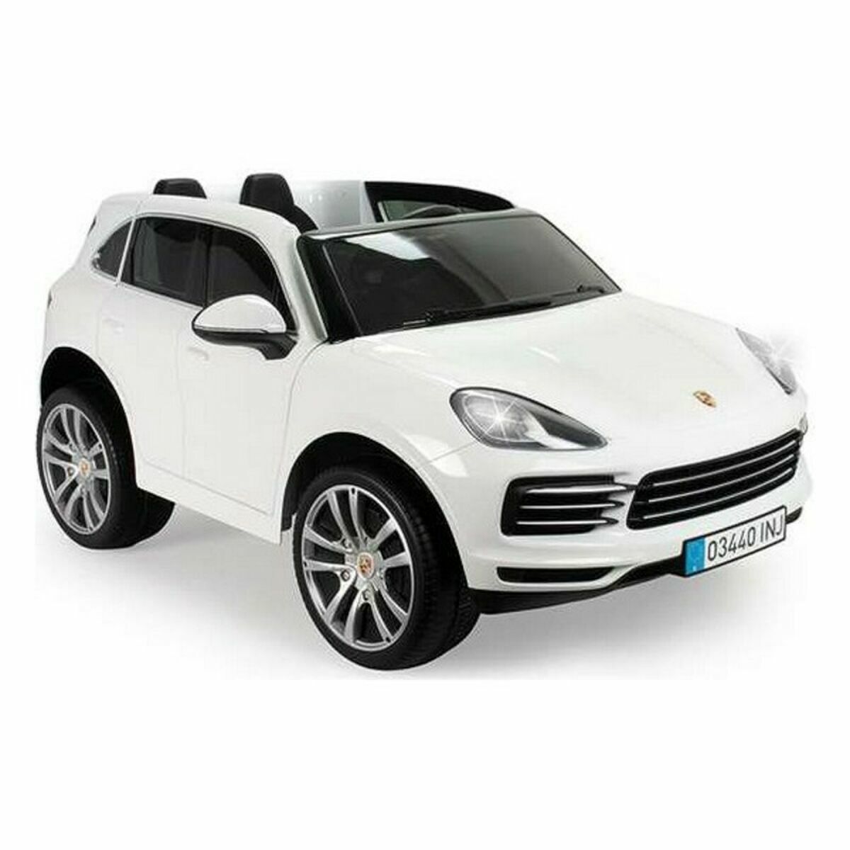 Injusa - Carro elétrico para crianças Injusa Porsche Cayenne 12V Branco (134 x 81,5 x 58 cm)