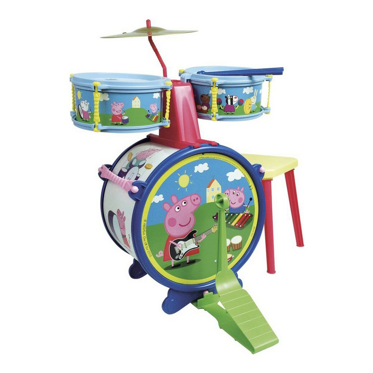 Peppa Pig - Bateria Musical Peppa Pig 2323 Plástico 55 x 36 x 38 cm