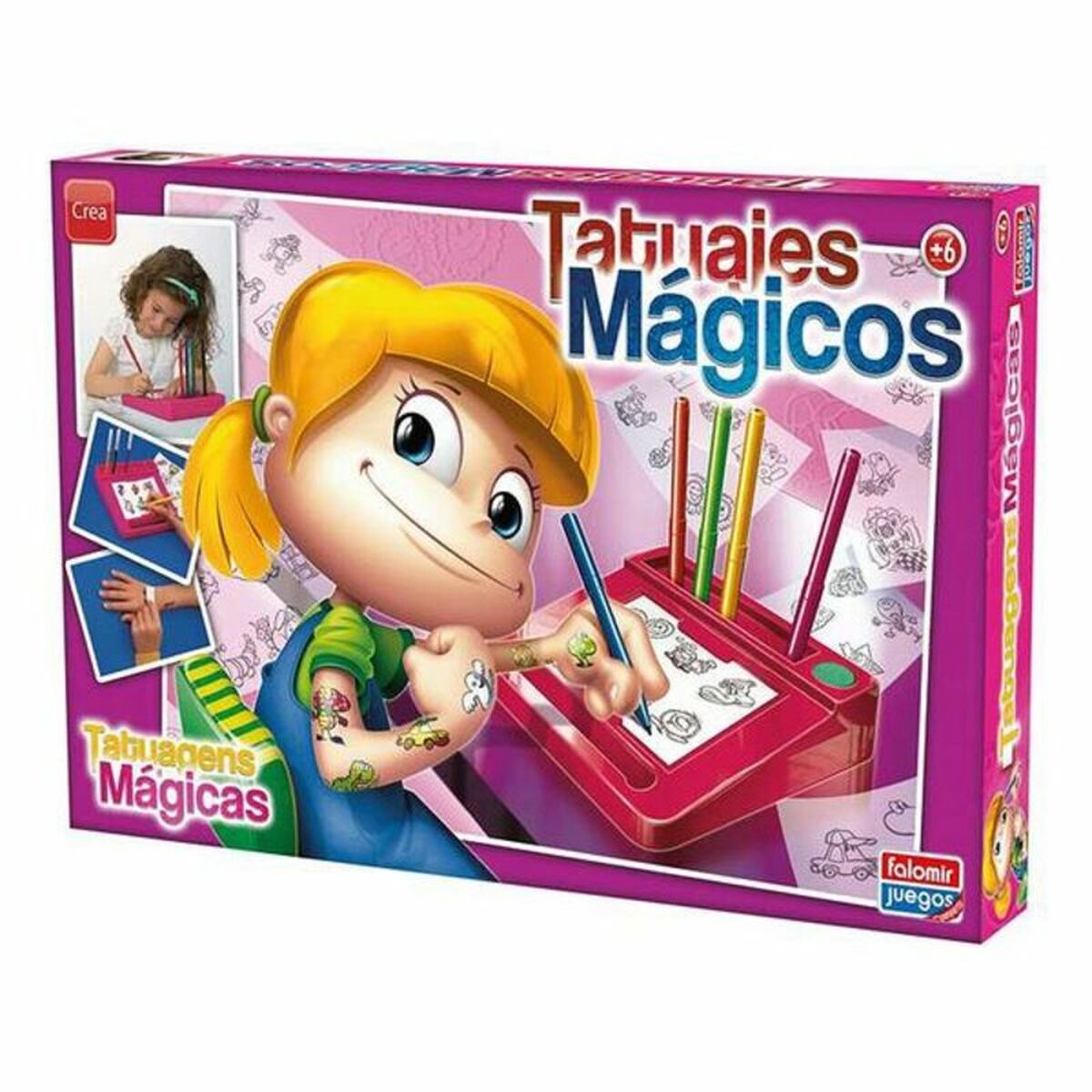 imagem de Jogo de Trabalhos Manuais Tatuajes Magicos Falomir Cor de rosa1