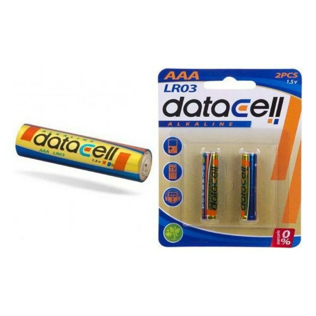 Datacell - Pilhas Alcalinas Datacell R03 1,5V AAA (2 uds)