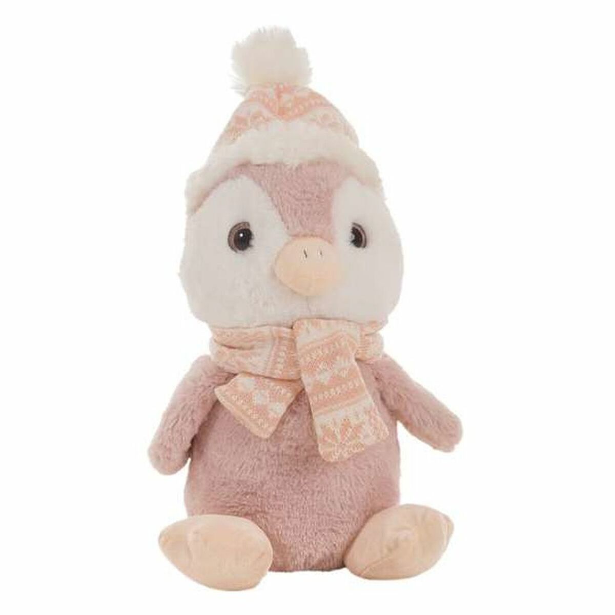 Bigbuy Fun - Peluche Cor de Rosa Pinguim (28 cm)